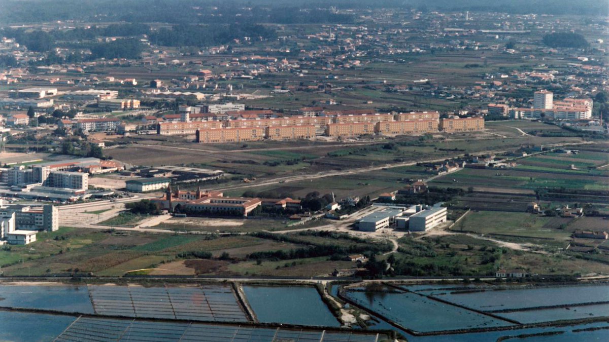 Vista aérea da Universidade, decada de 80